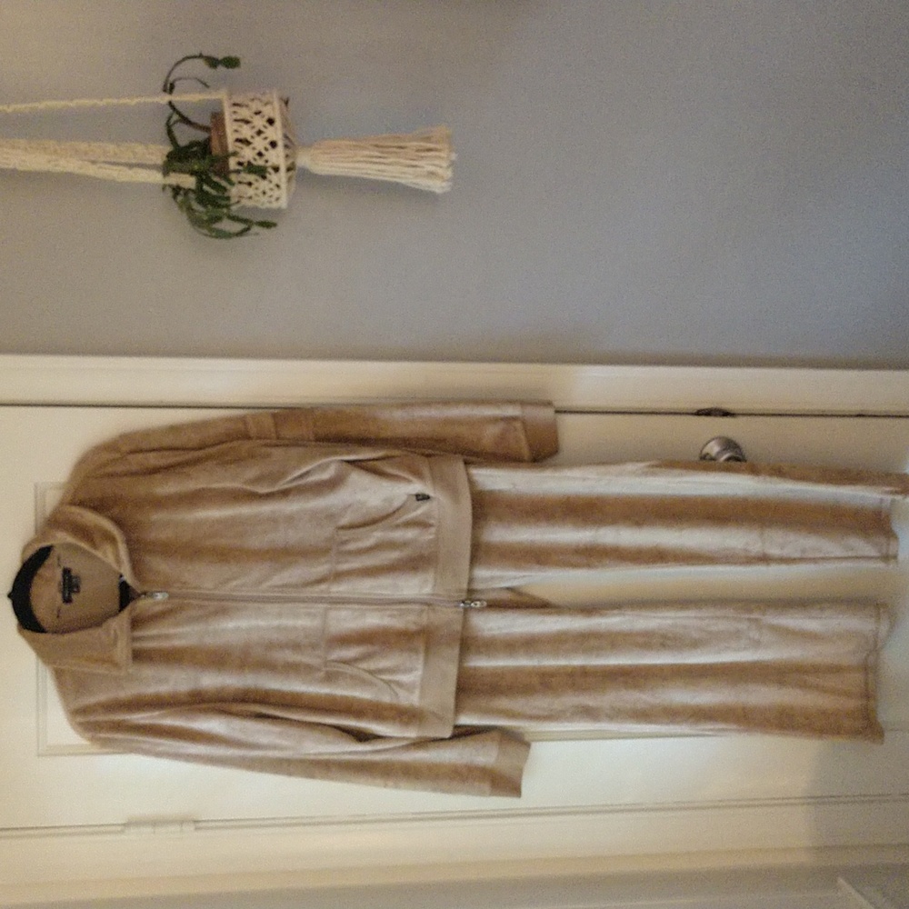 Y2K BCBG Maxazria velour 2 piece matching track outfit